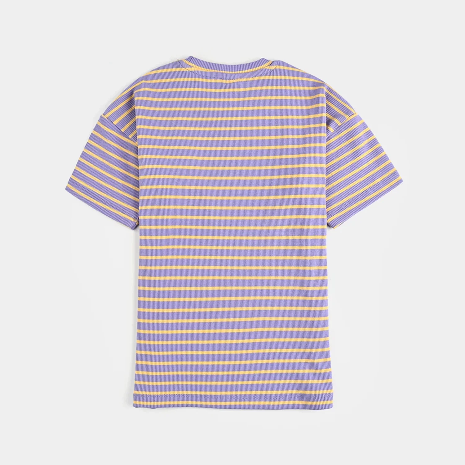 Girls Rib T-Shirt (Be Nice) - Striped - Image 4
