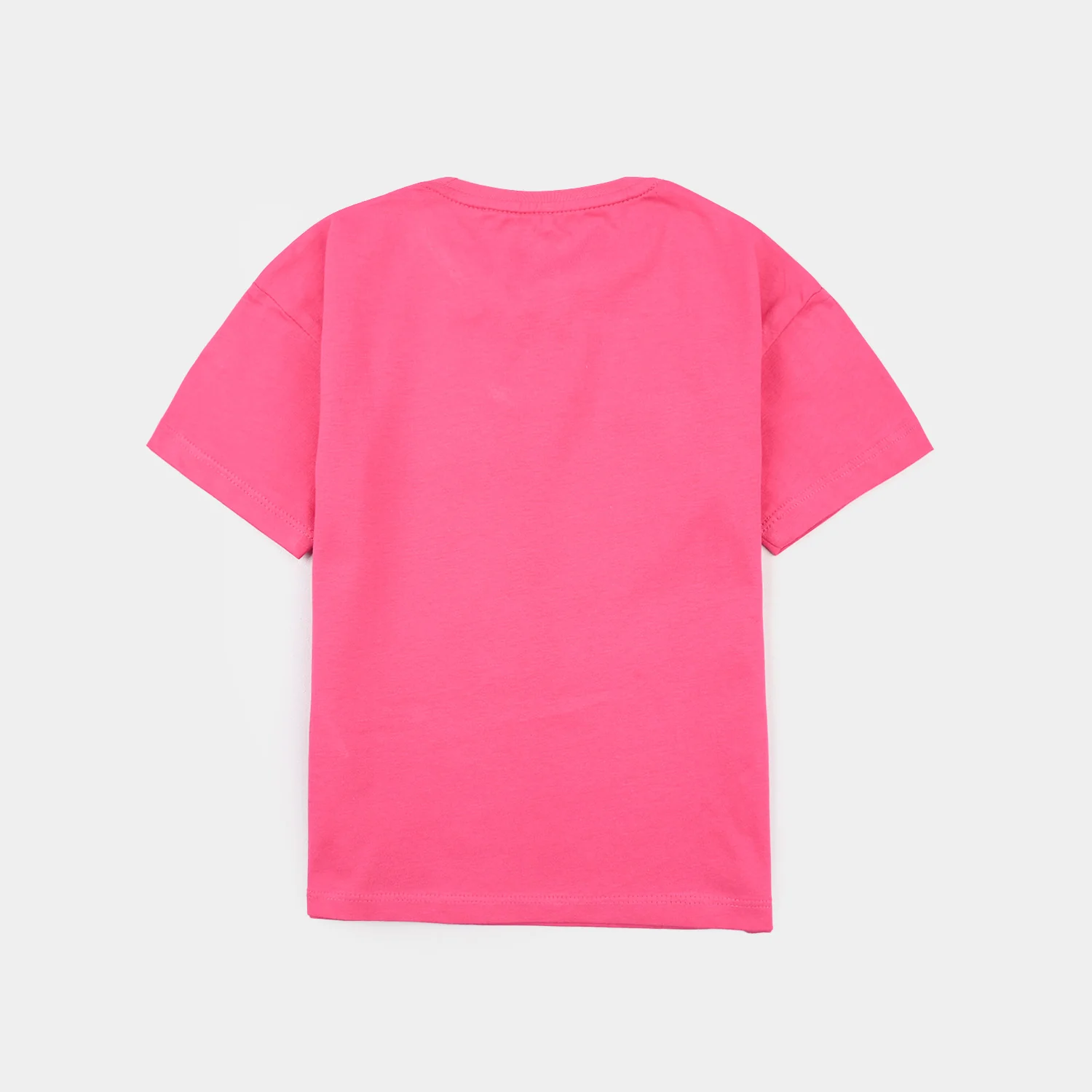 Girls Jersey/Terry T-Shirt (Just Chill) - Hot Pink - Image 3