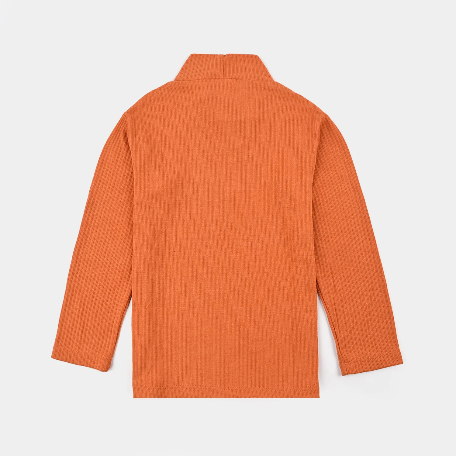 Girls Rib Turtle Neck T-Shirt - H.SunSet - Image 3