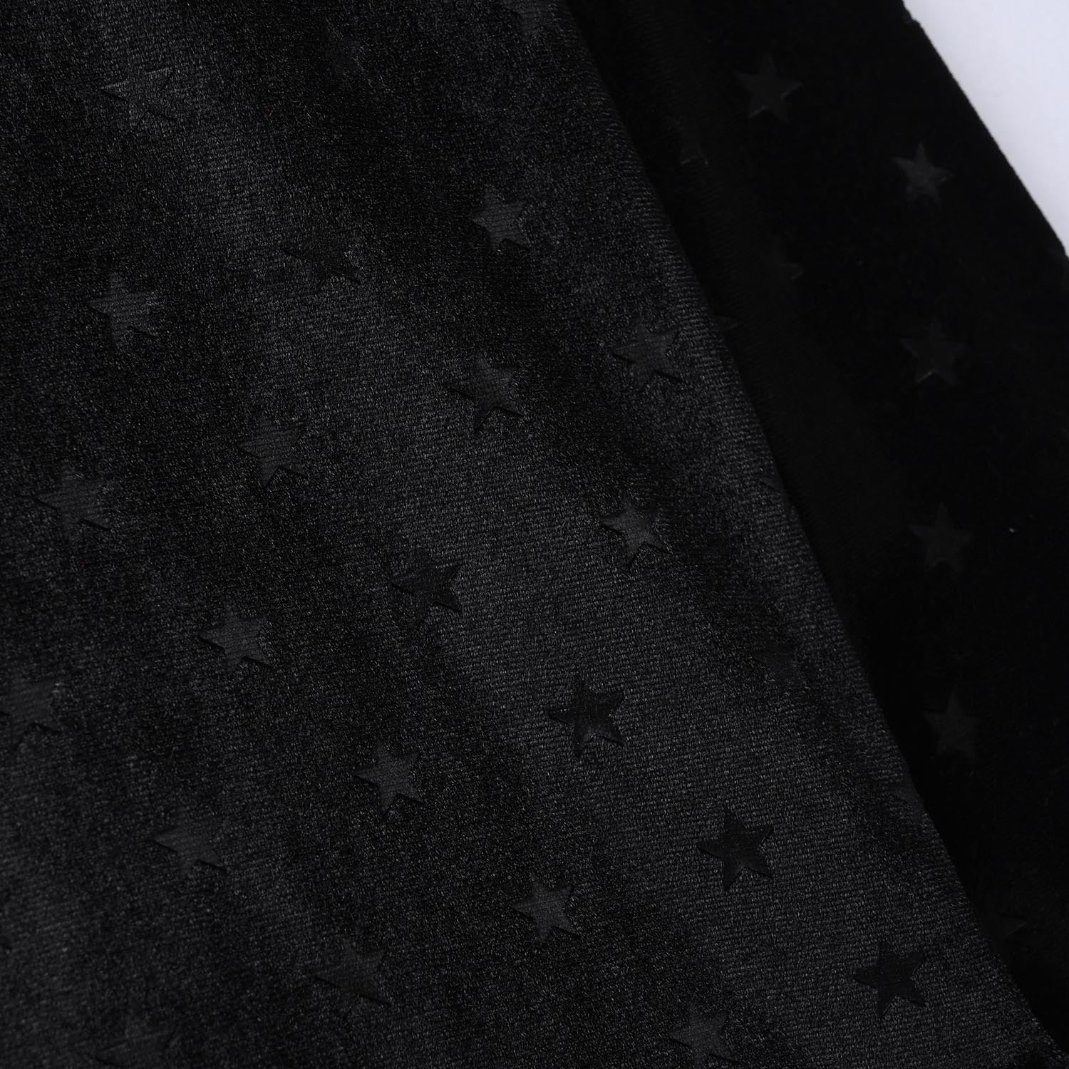Girls Soft Plush Sweatshirt (Stars) - Black - Image 4