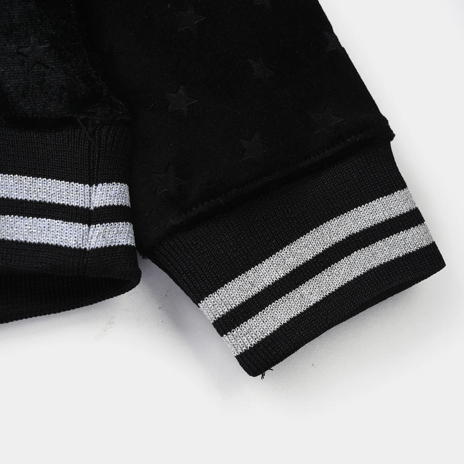 Girls Soft Plush Sweatshirt (Stars) - Black - Image 5