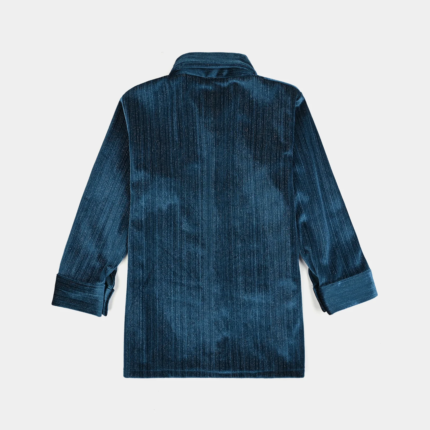 Girls Velvet Co-Ord Set - Teal Green - Image 3