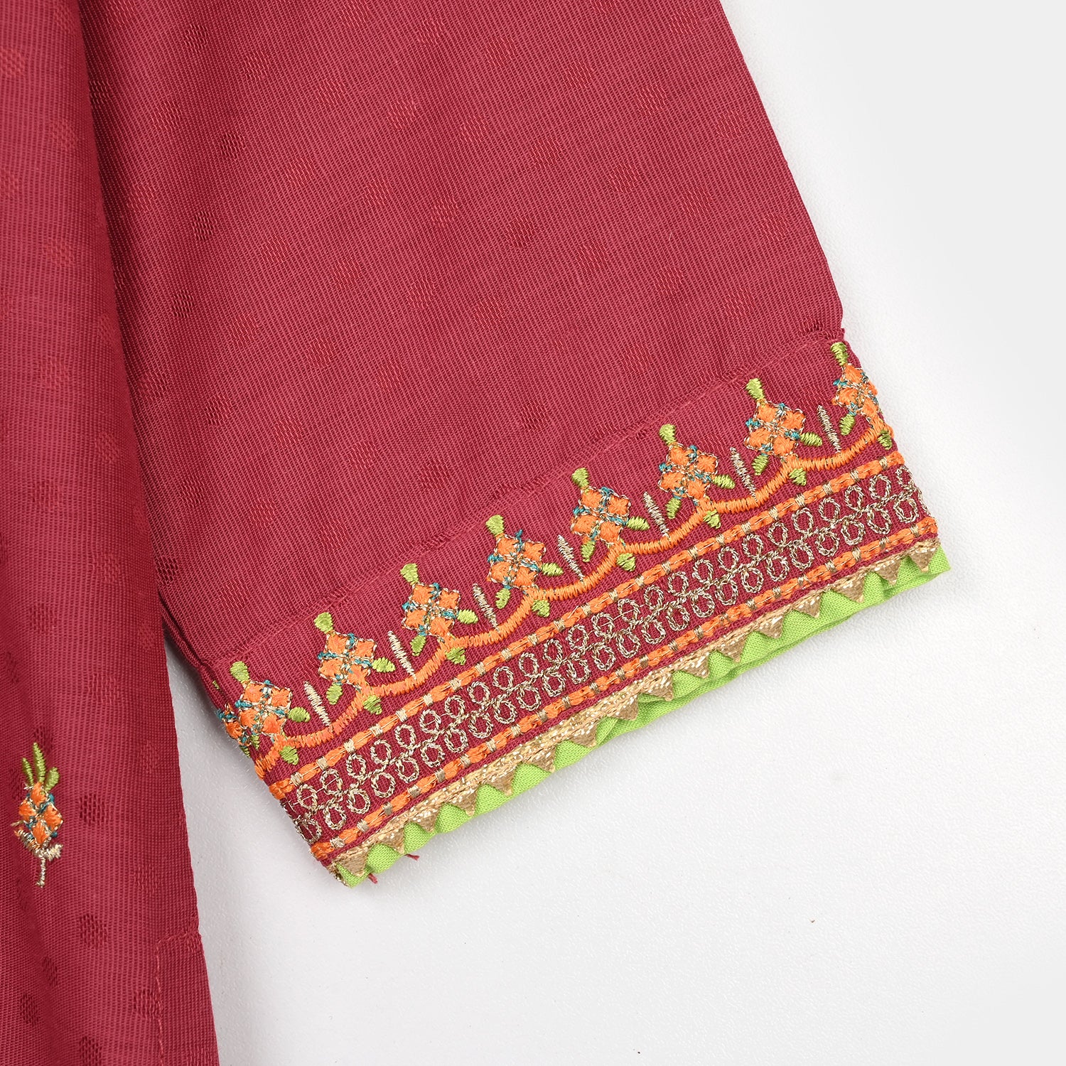 Girls Viscose 3-Piece Set (Falak) - Magenta - Image 7