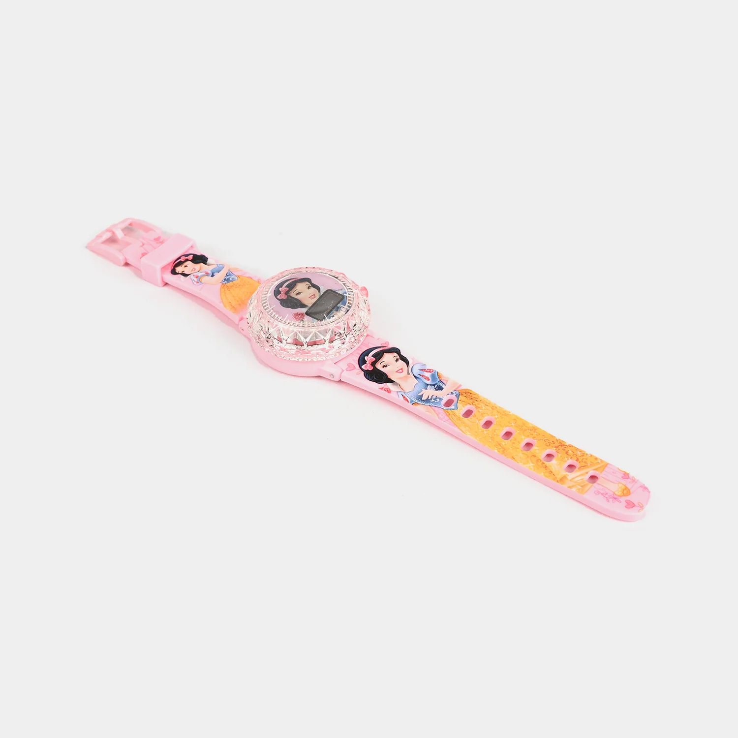Girls Character Watch Round Dial With Light