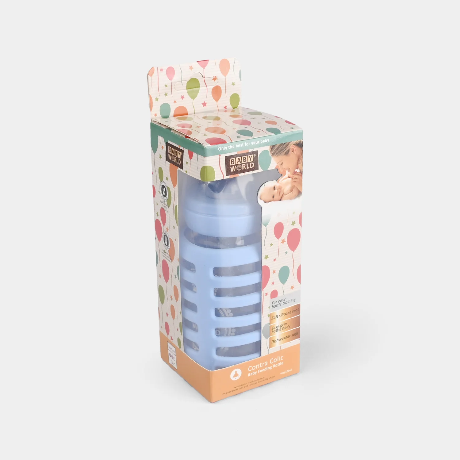 Baby Glass Feeding Bottle | 120ml - Image 3