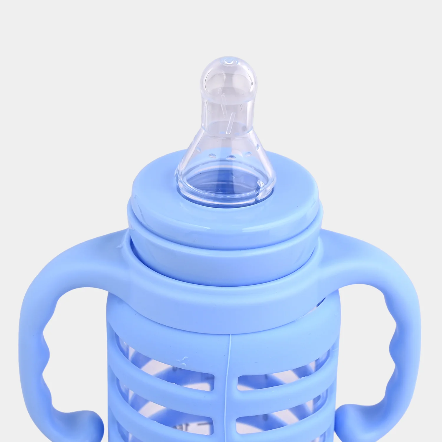 Baby Glass Feeding Bottle | 240ml with Handles - Image 4