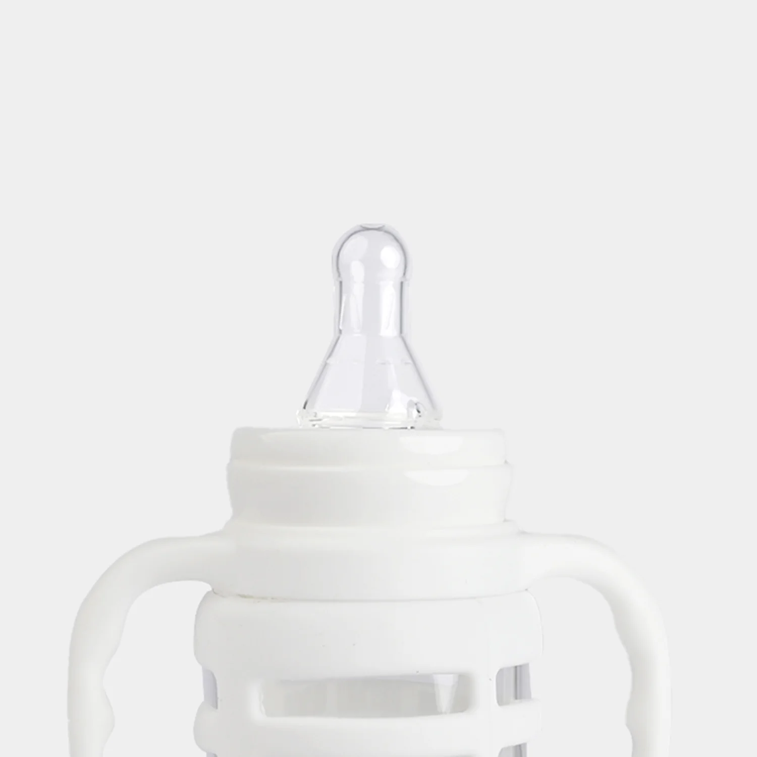 Baby Glass Feeding Bottle | 240ml with Handles - Image 4