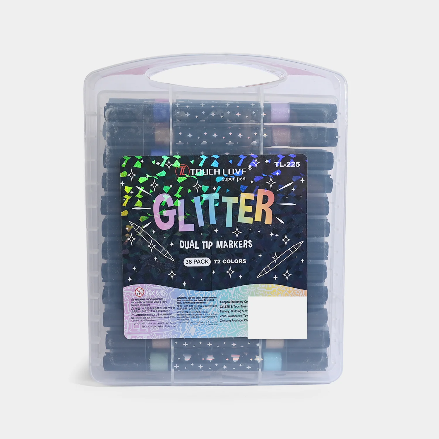 Glitter Dual Tip Marker Set – 72 Colors - Image 3
