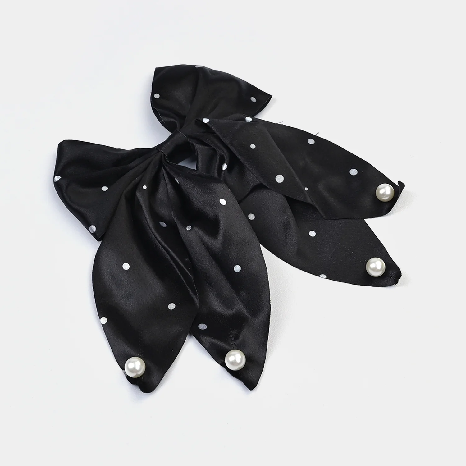 Cute Fabric Bow Hair Pin with Metal Clip