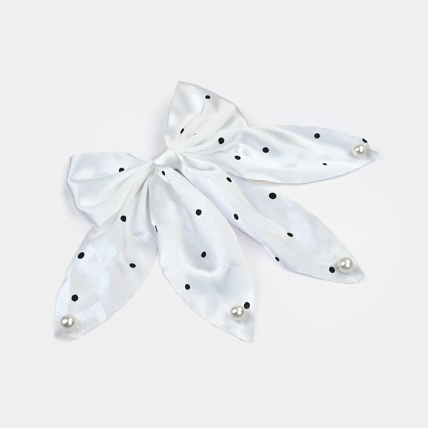 Cute Fabric Bow Hair Pin with Metal Clip