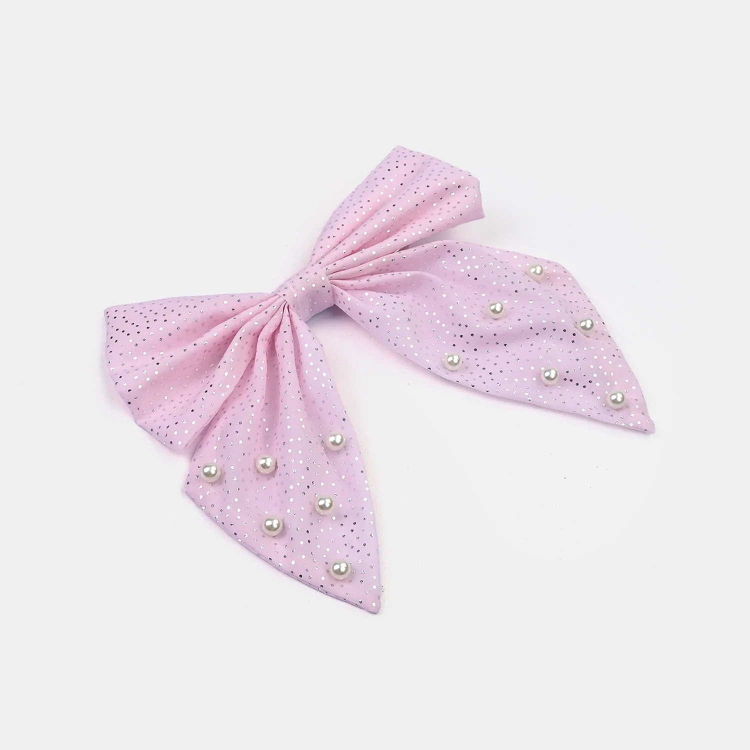 Cute Fabric Bow Hair Pin with Metal Clip