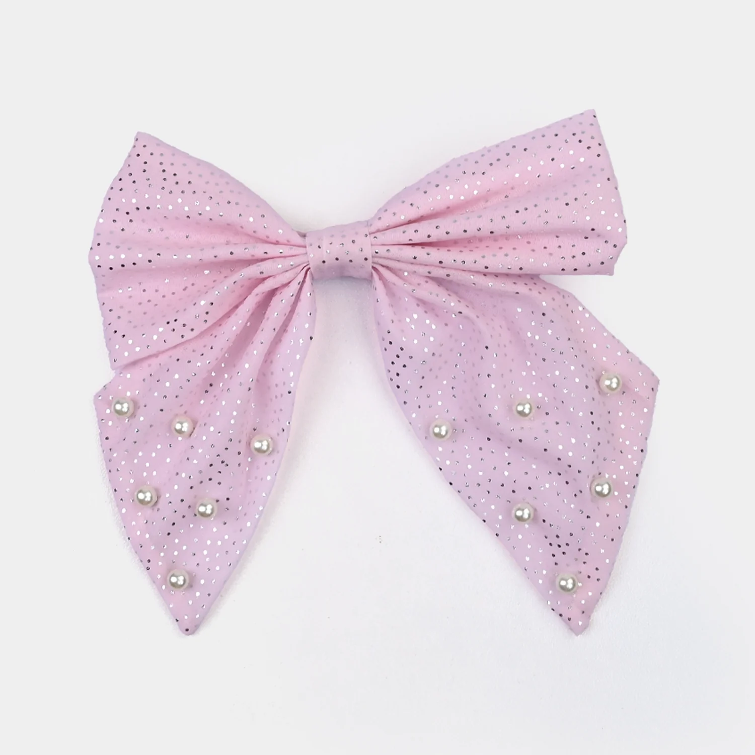 Cute Fabric Bow Hair Pin with Metal Clip - Image 2