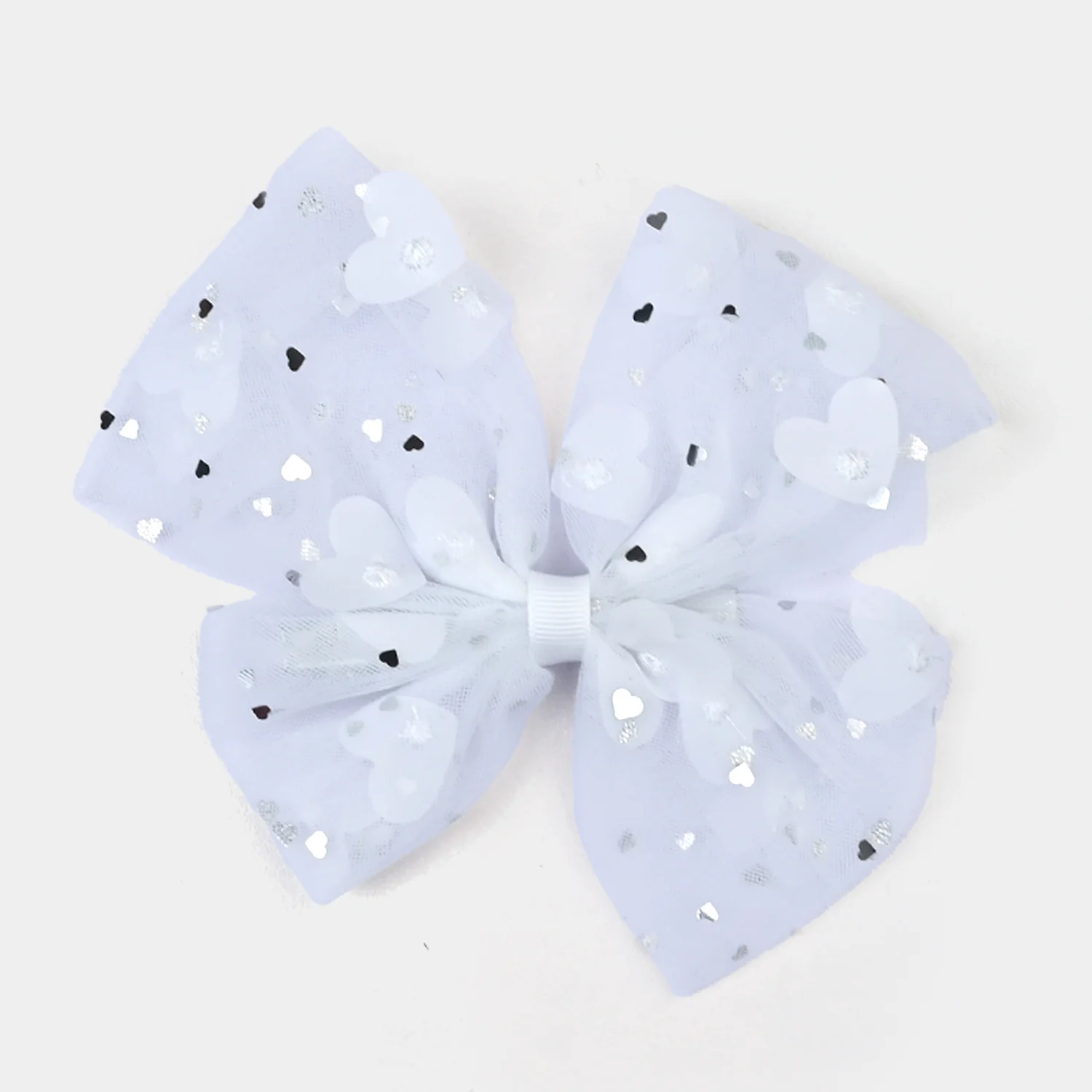 Cute Fabric Bow Hair Pin with Metal Clip - Image 2