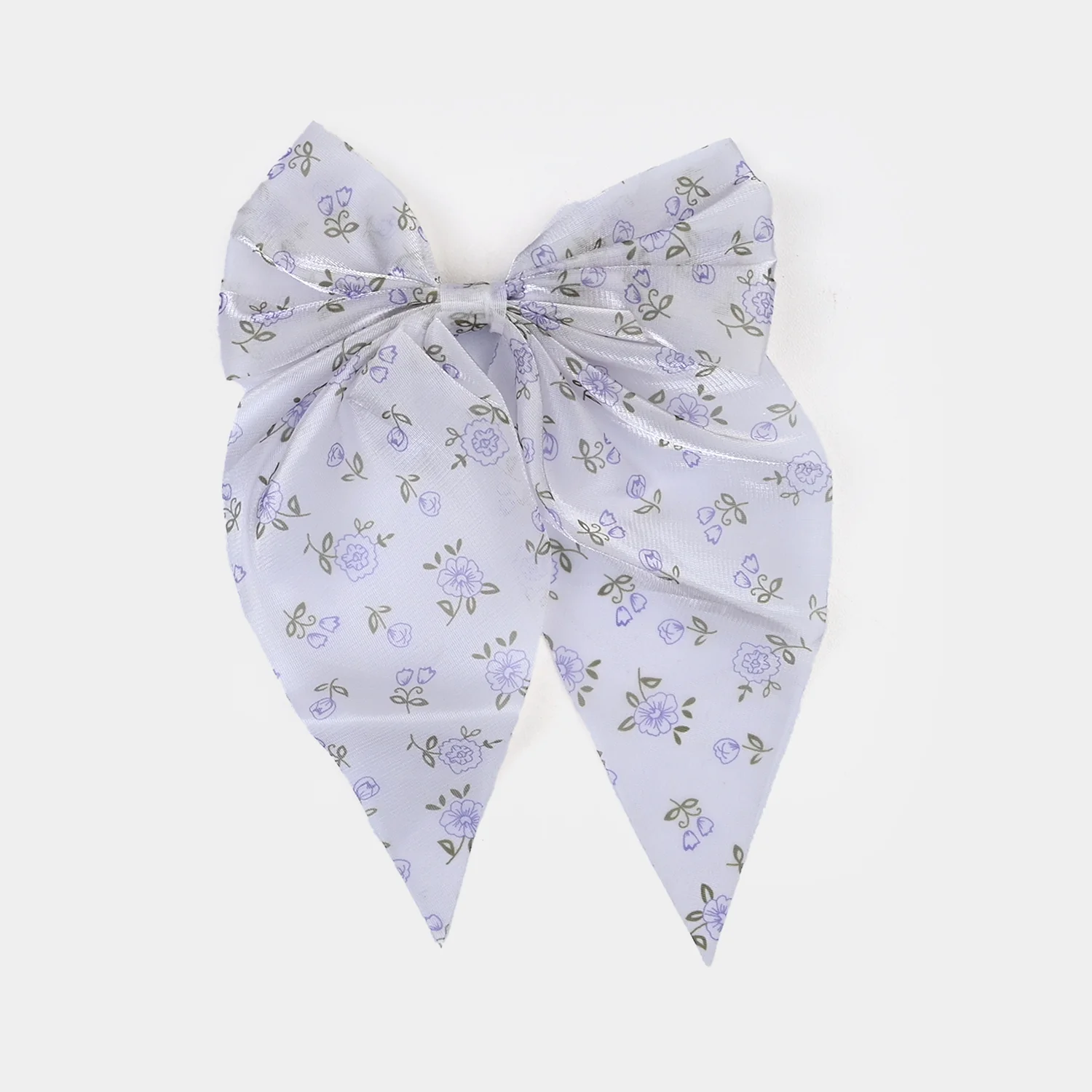 Cute Fabric Bow Hair Pin with Metal Clip - Image 2