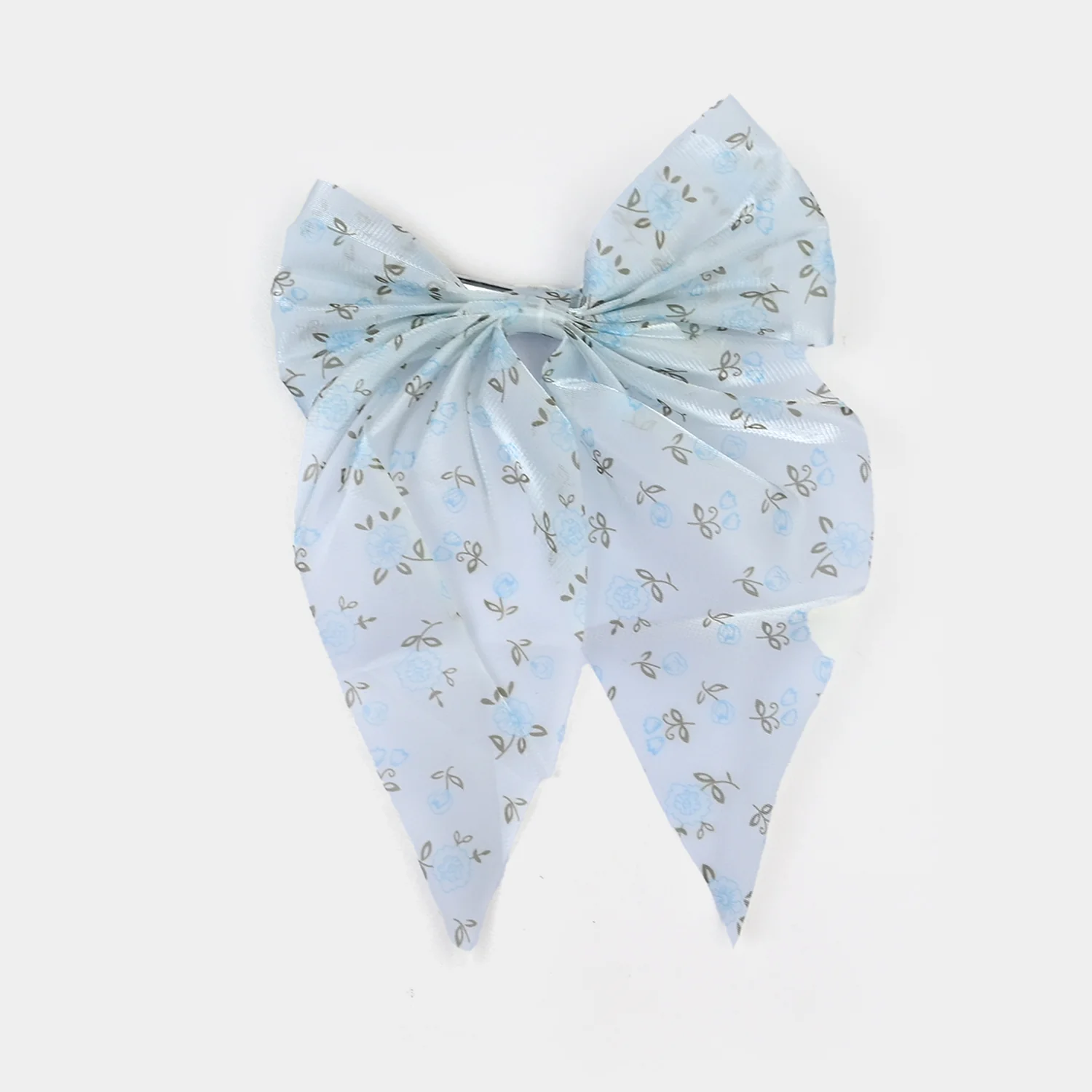 Cute Fabric Bow Hair Pin with Metal Clip - Image 2