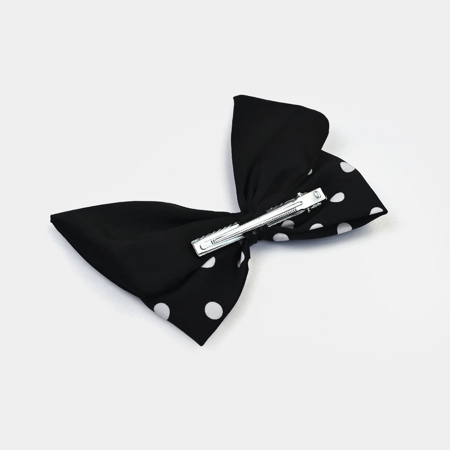 Cute Fabric Bow Hair Pin with Metal Clip - Image 4