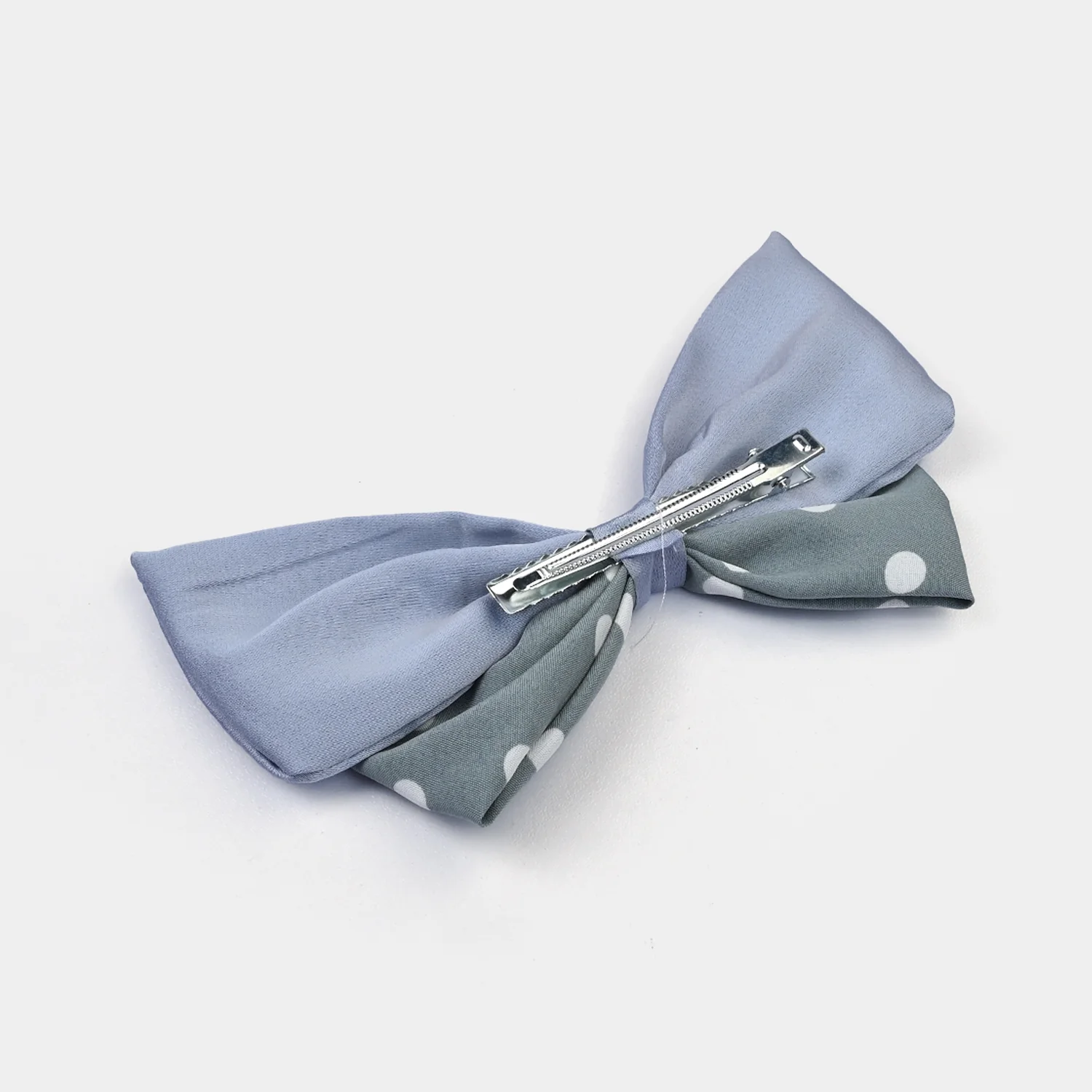Cute Fabric Bow Hair Pin with Metal Clip - Image 4