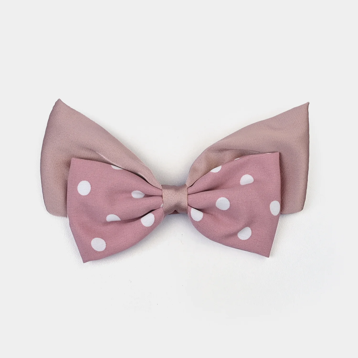 Cute Fabric Bow Hair Pin with Metal Clip - Image 2
