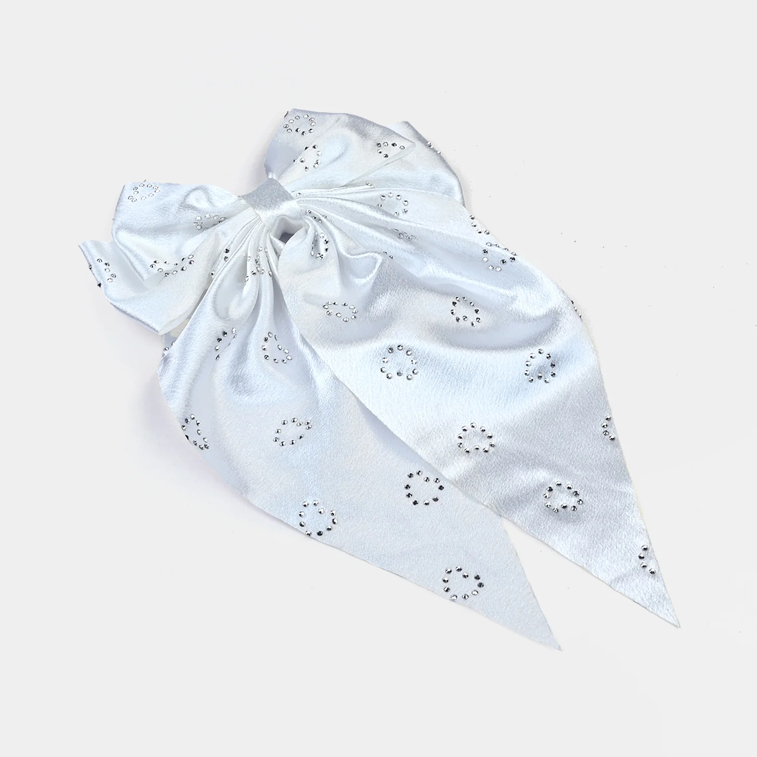 Cute Fabric Bow Hair Pin with Metal Clip