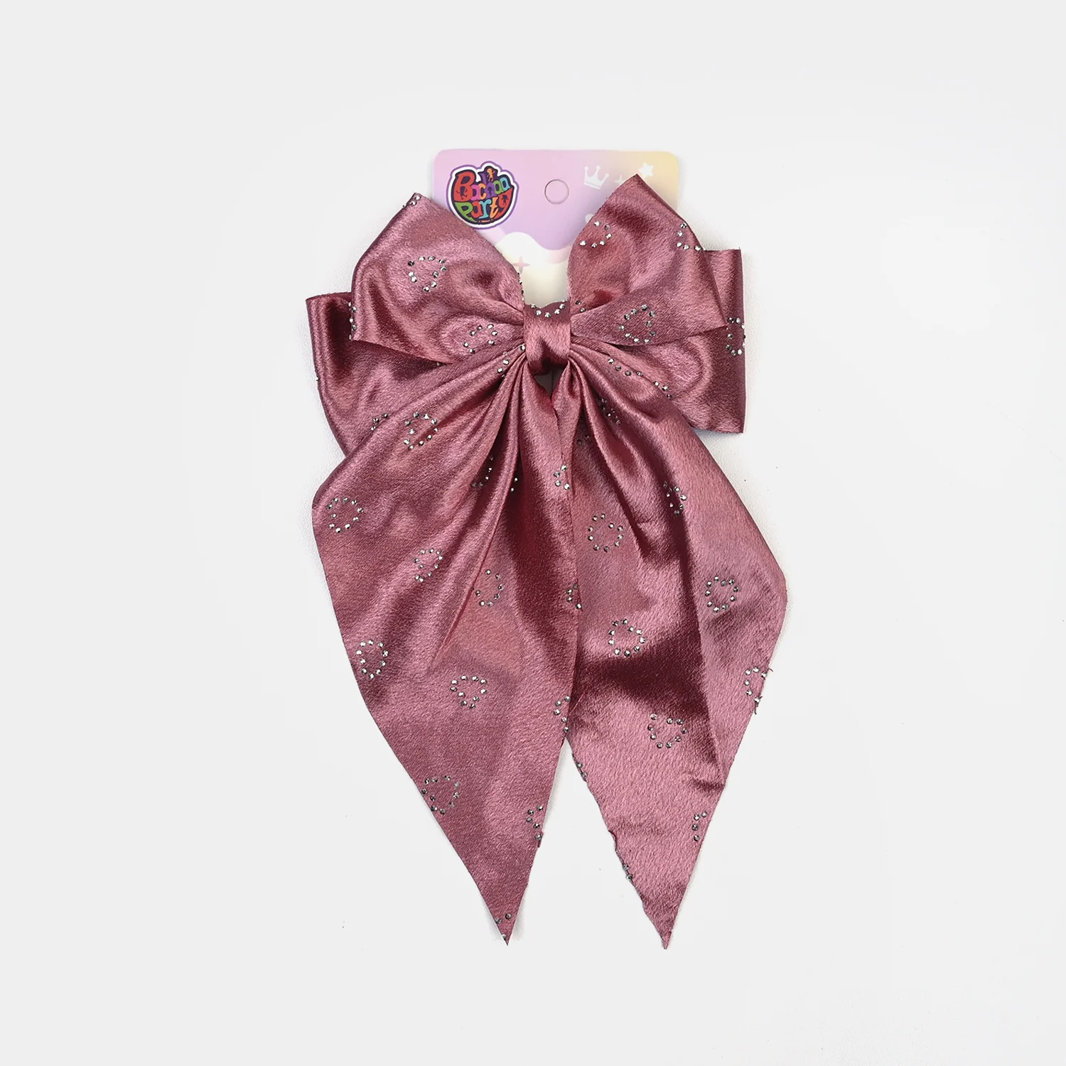 Cute Fabric Bow Hair Pin with Metal Clip - Image 3