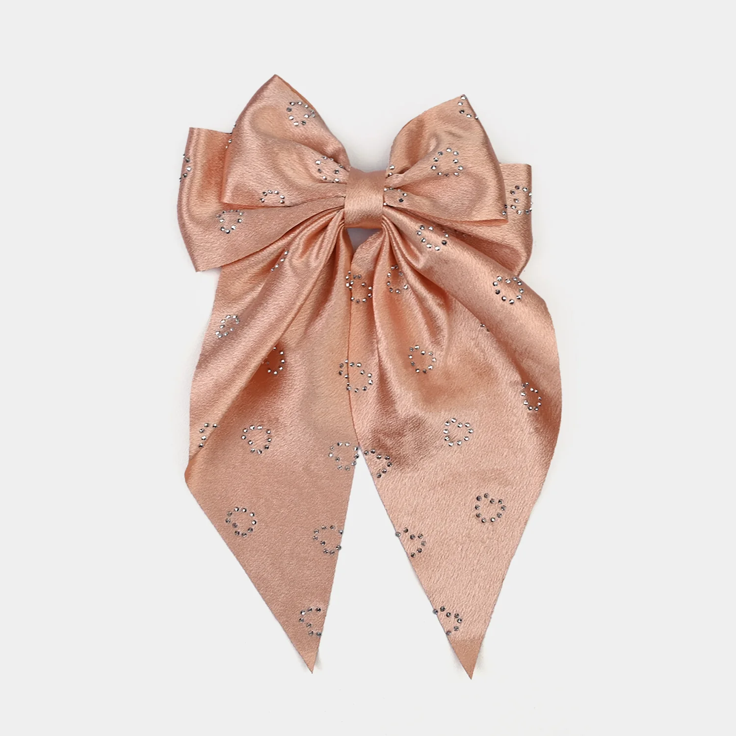 Cute Fabric Bow Hair Pin with Metal Clip - Image 2