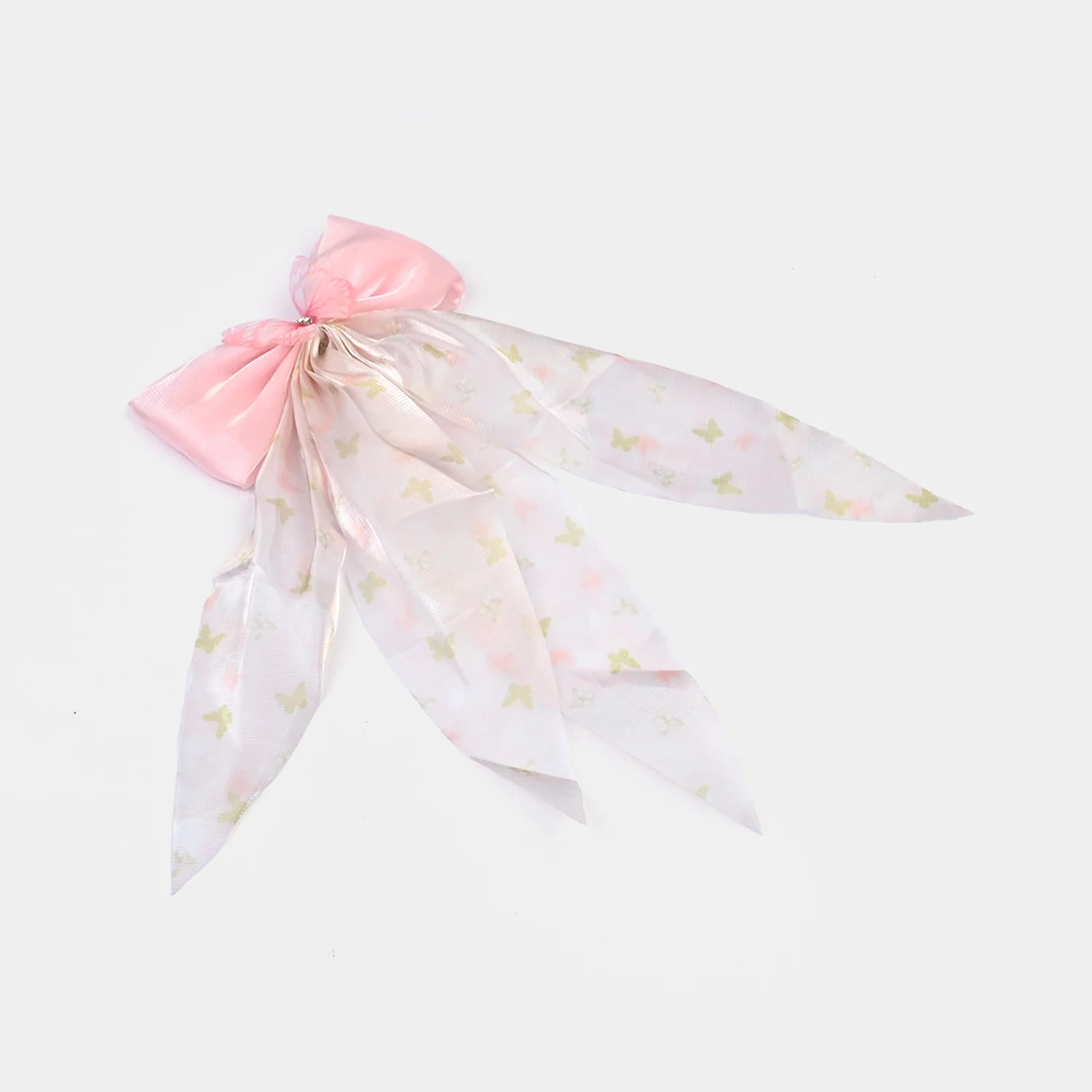 Cute Fabric Bow Hair Pin with Metal Clip