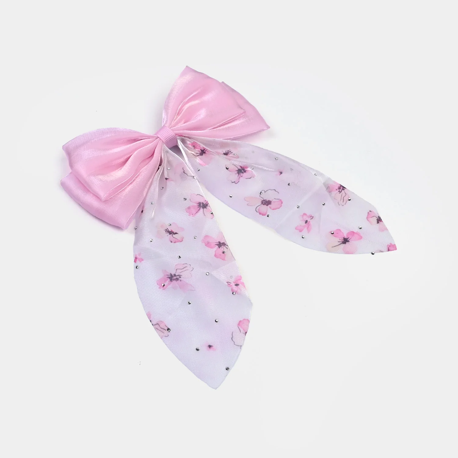 Cute Fabric Bow Hair Pin with Metal Clip