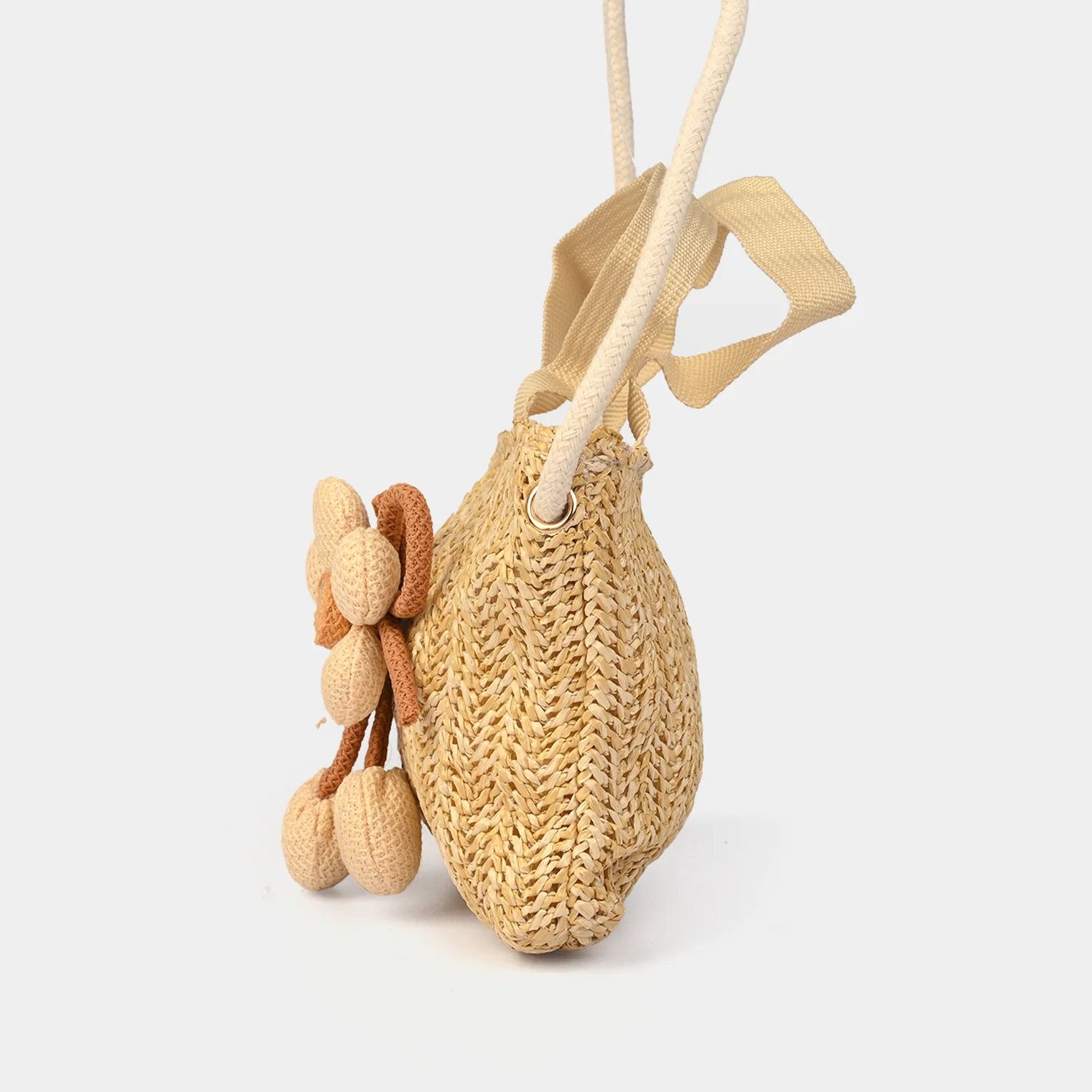 Fashion Handbag With Lace & Flower - Image 3