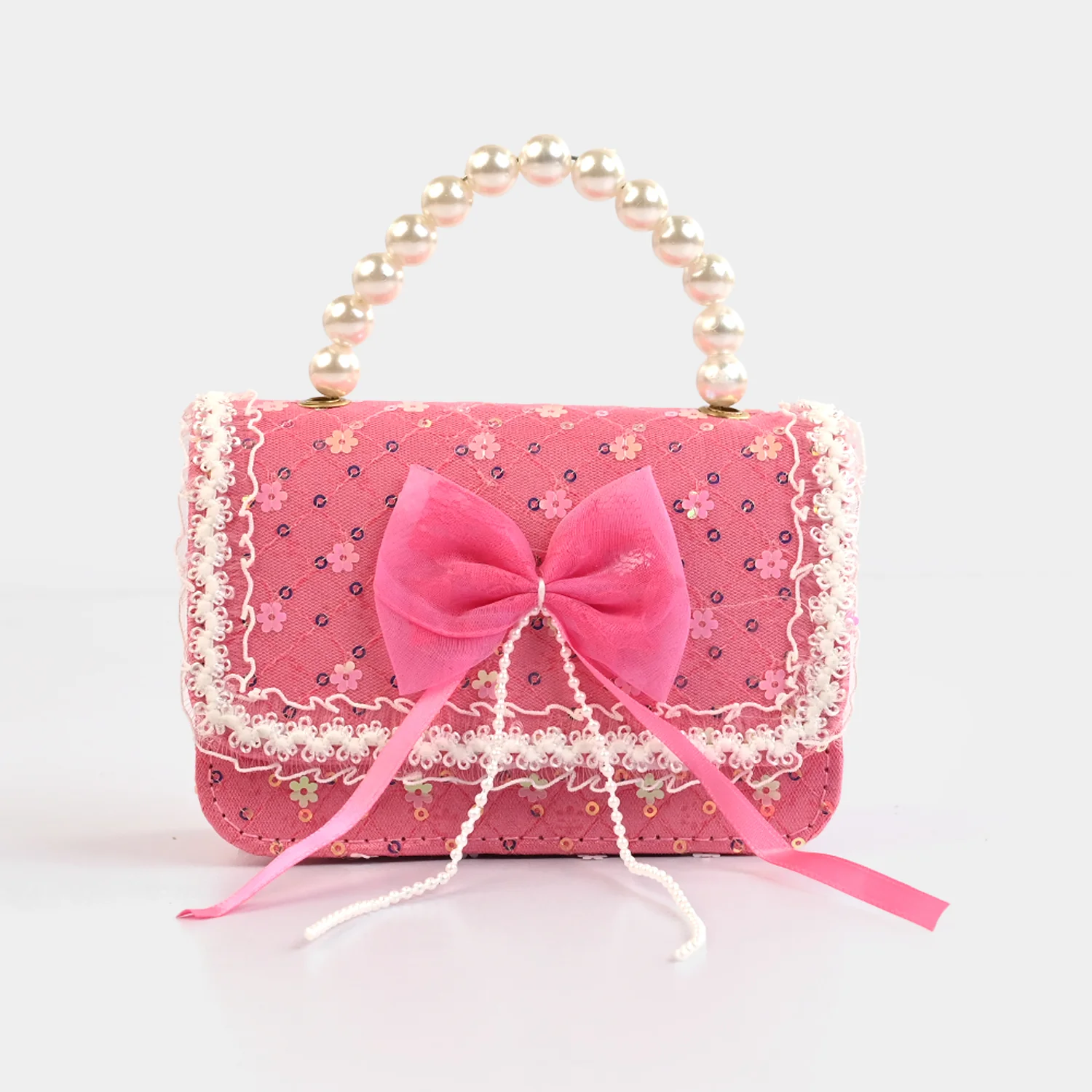 Little Girls' Fancy Pearl Handle Party Purse/Handbag - Image 4