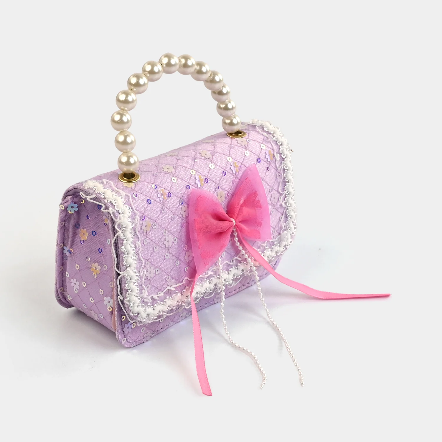 Little Girls' Fancy Pearl Handle Party Purse/Handbag