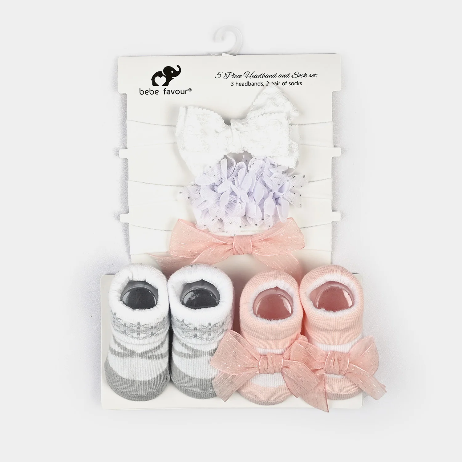 Baby Girl Socks & Headband Pack of 2 - Image 3