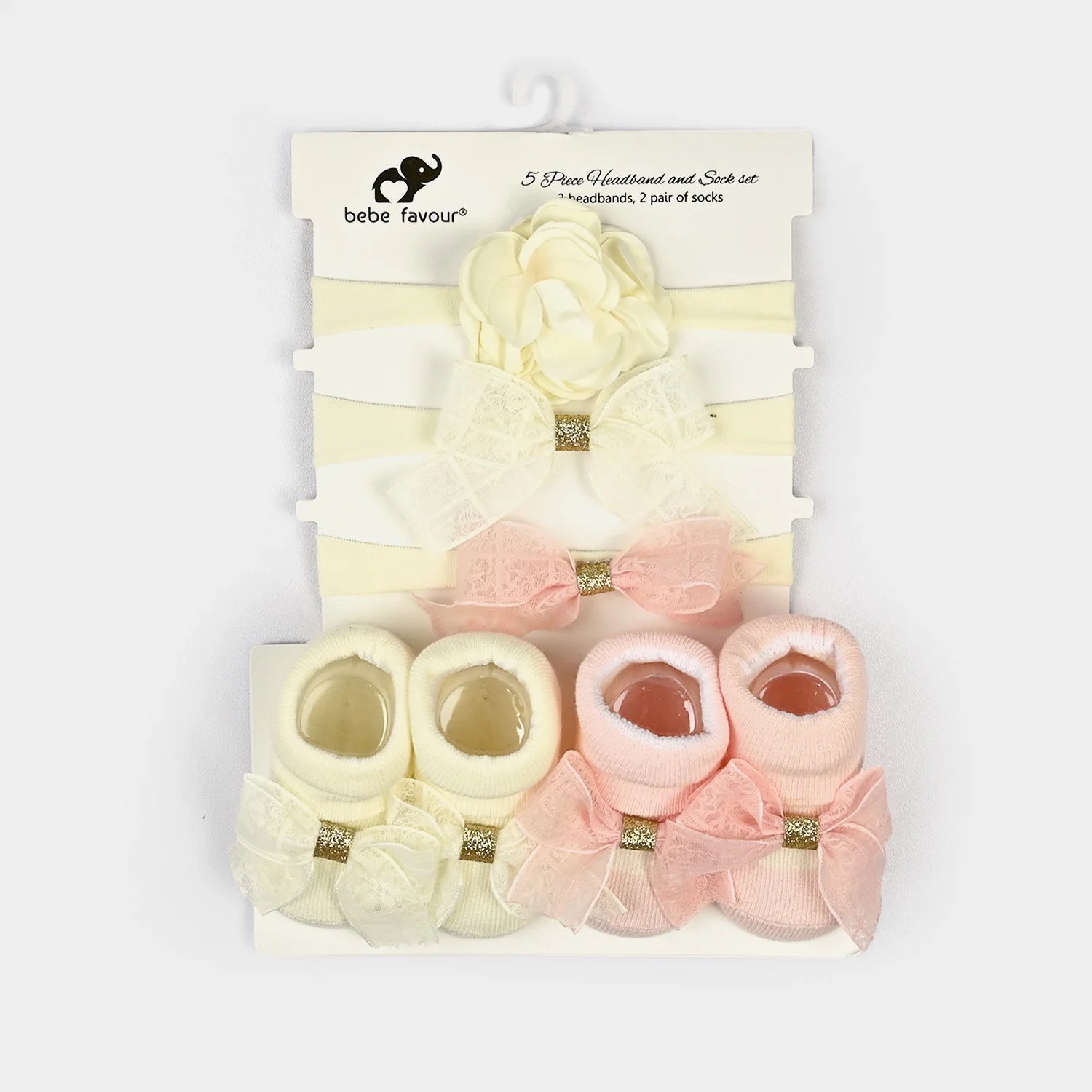 Baby Girl Socks & Headband Pack of 2 - Image 3