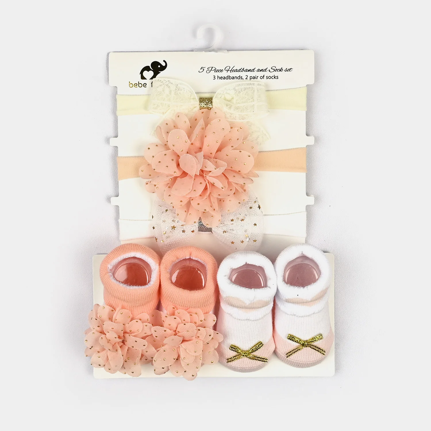 Baby Girl Socks & Headband Pack of 2 - Image 3