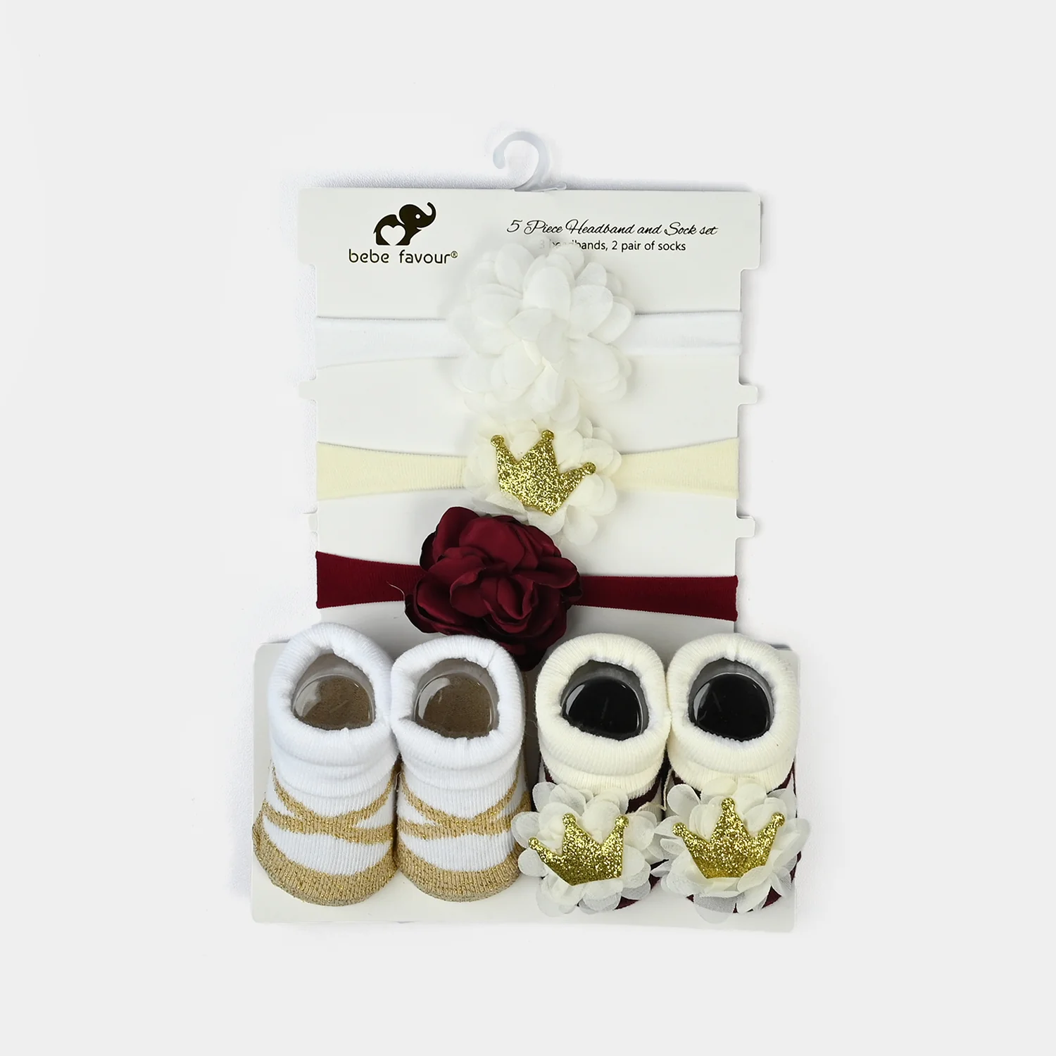 Baby Girl Socks & Headband Pack of 2 - Image 3