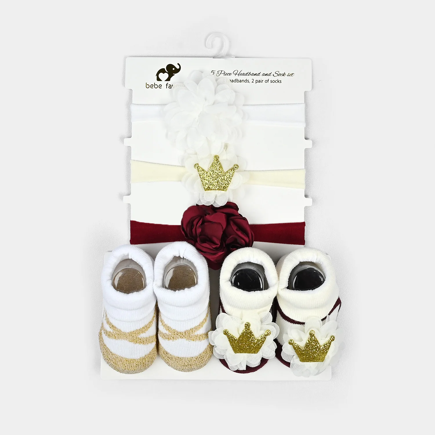 Baby Girl Socks & Headband Set - Image 3