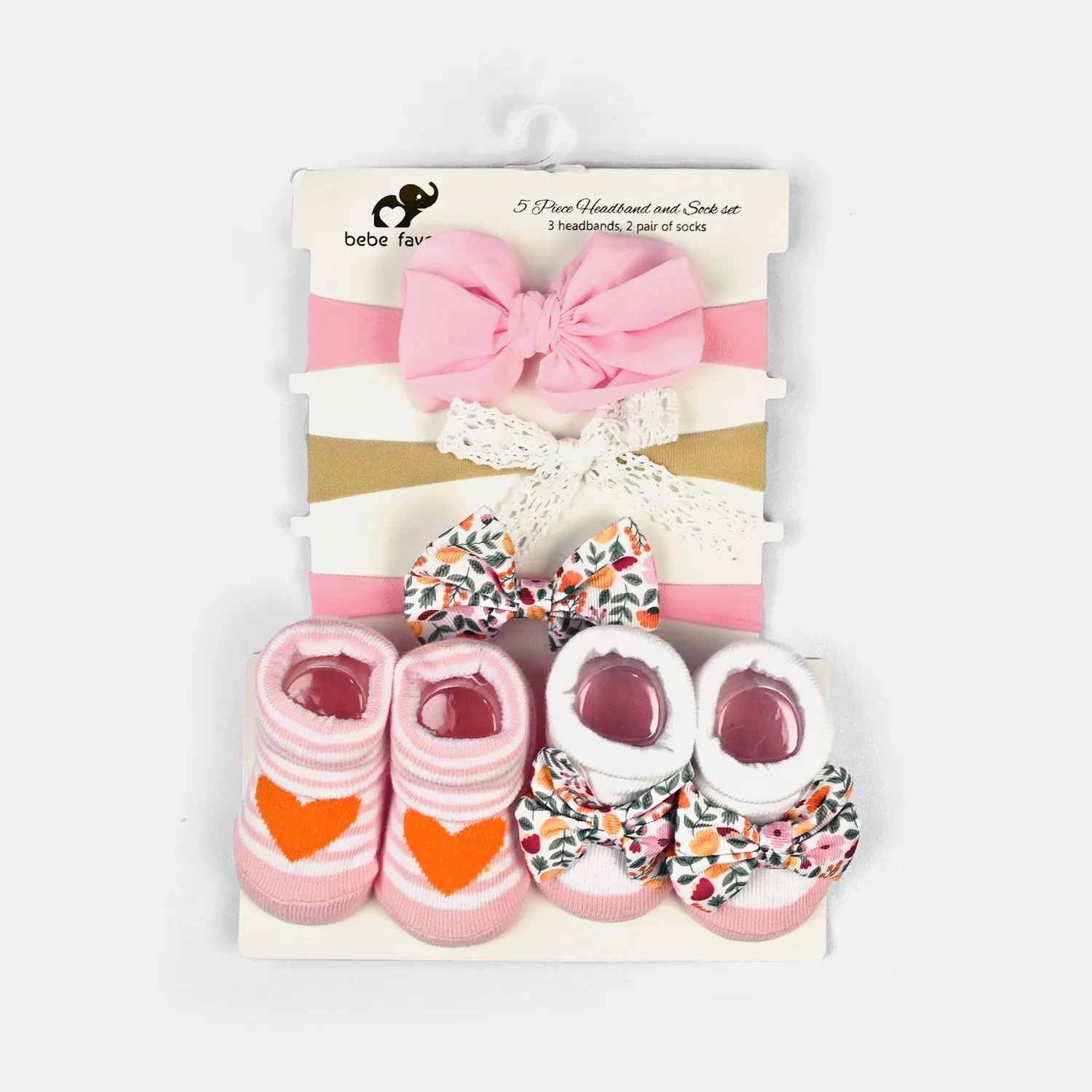 Baby Girl Socks & Headband Pack of 2 - Image 3