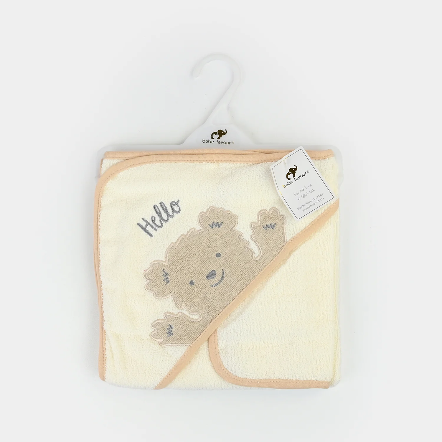 Hooded Bath Towel With Face Towel - Image 3