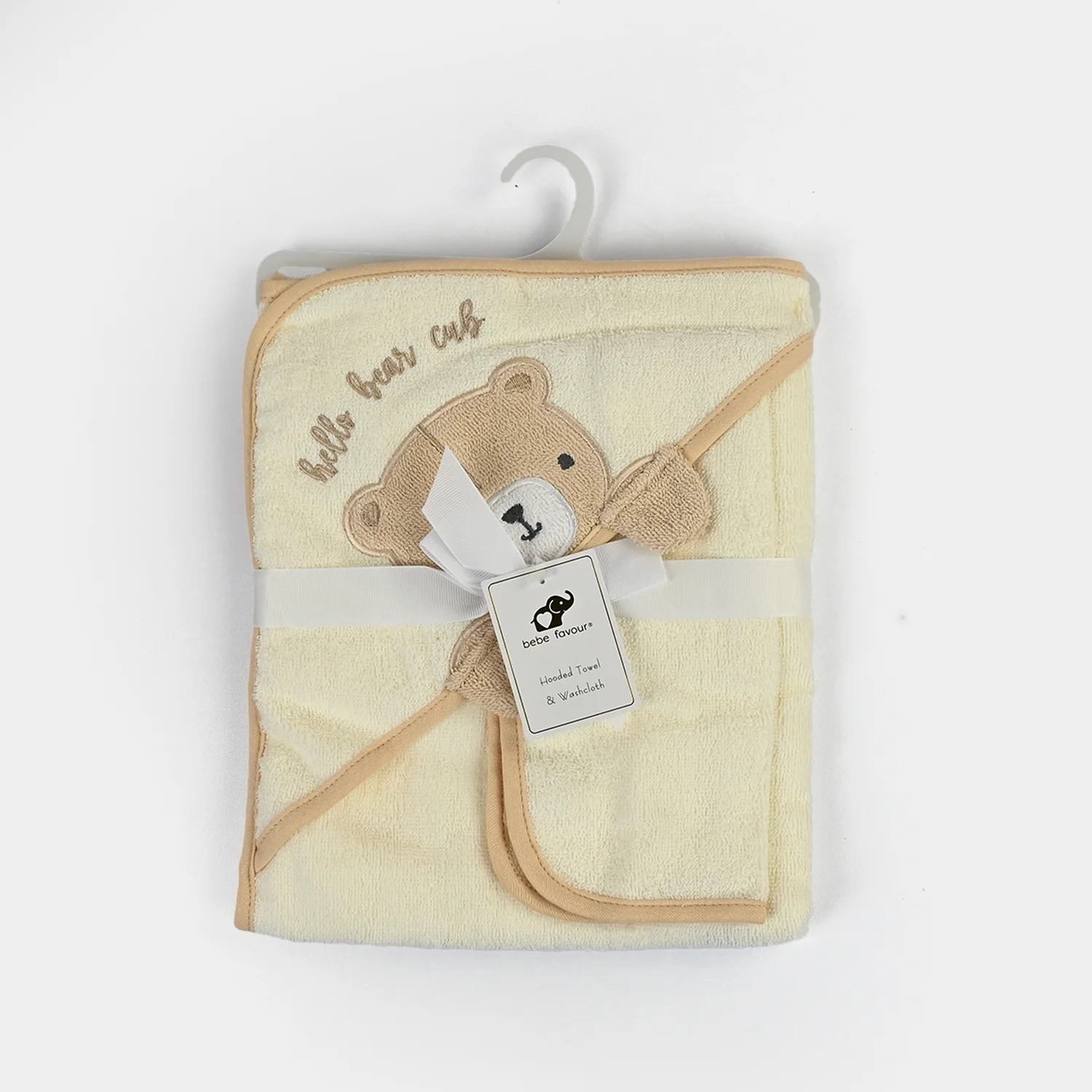 Infant Hooded Towel with Washcloth - Image 3