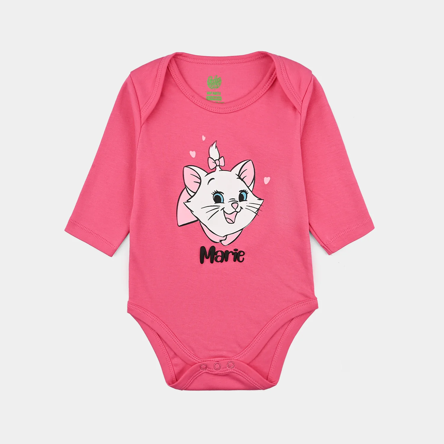 Infant Girls Cotton Interlock Basic Romper Marie-Fand.Pink