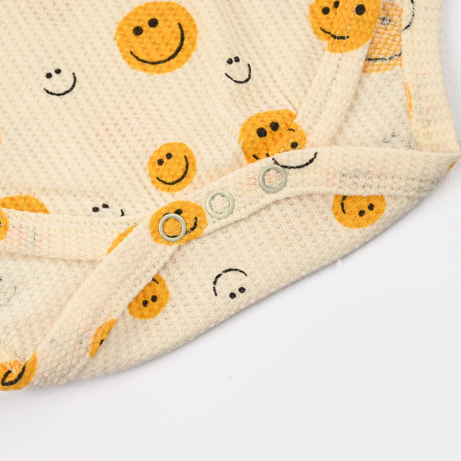 Infant Basic Romper (Smiley Face) - Yellow - Image 3