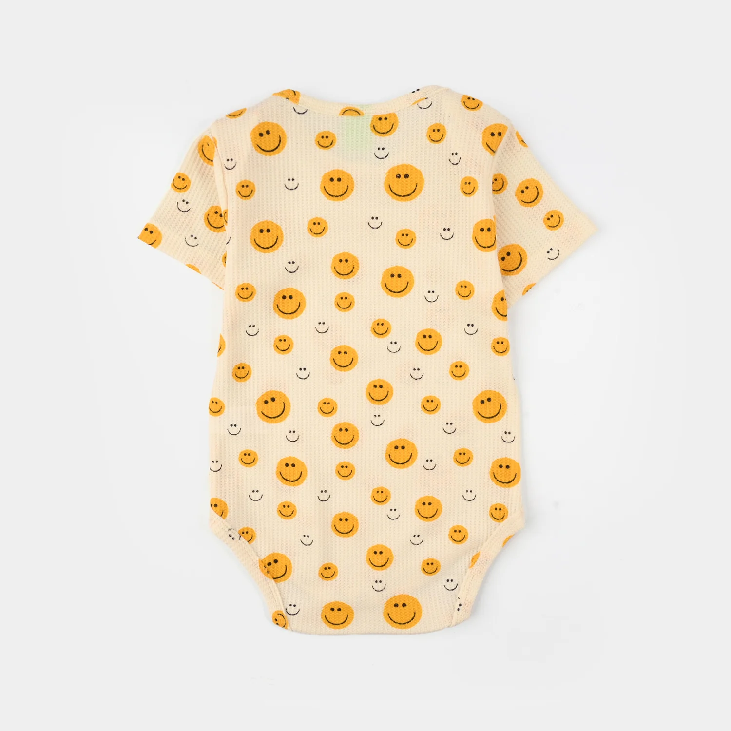 Infant Basic Romper (Smiley Face) - Yellow - Image 4