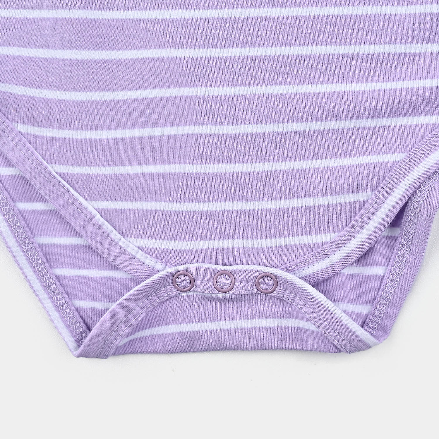 Infant Basic Romper (Unisex) Happy Rabbit-Purple - Image 3