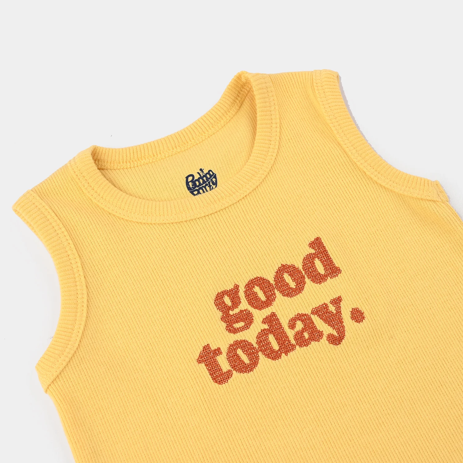 Infant Boys 2x1 Rib Sando (Good Today) - Yellow - Image 2