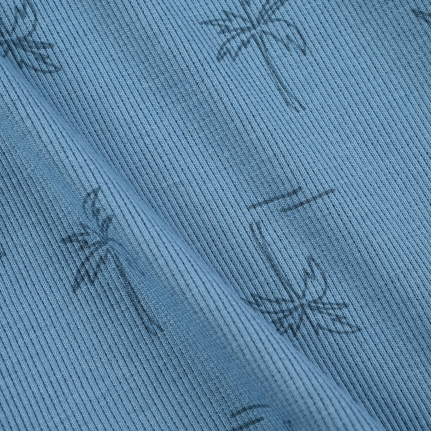 Infant Boys 2x1 Rib T-Shirt (Palm Tree) - Blue - Image 3