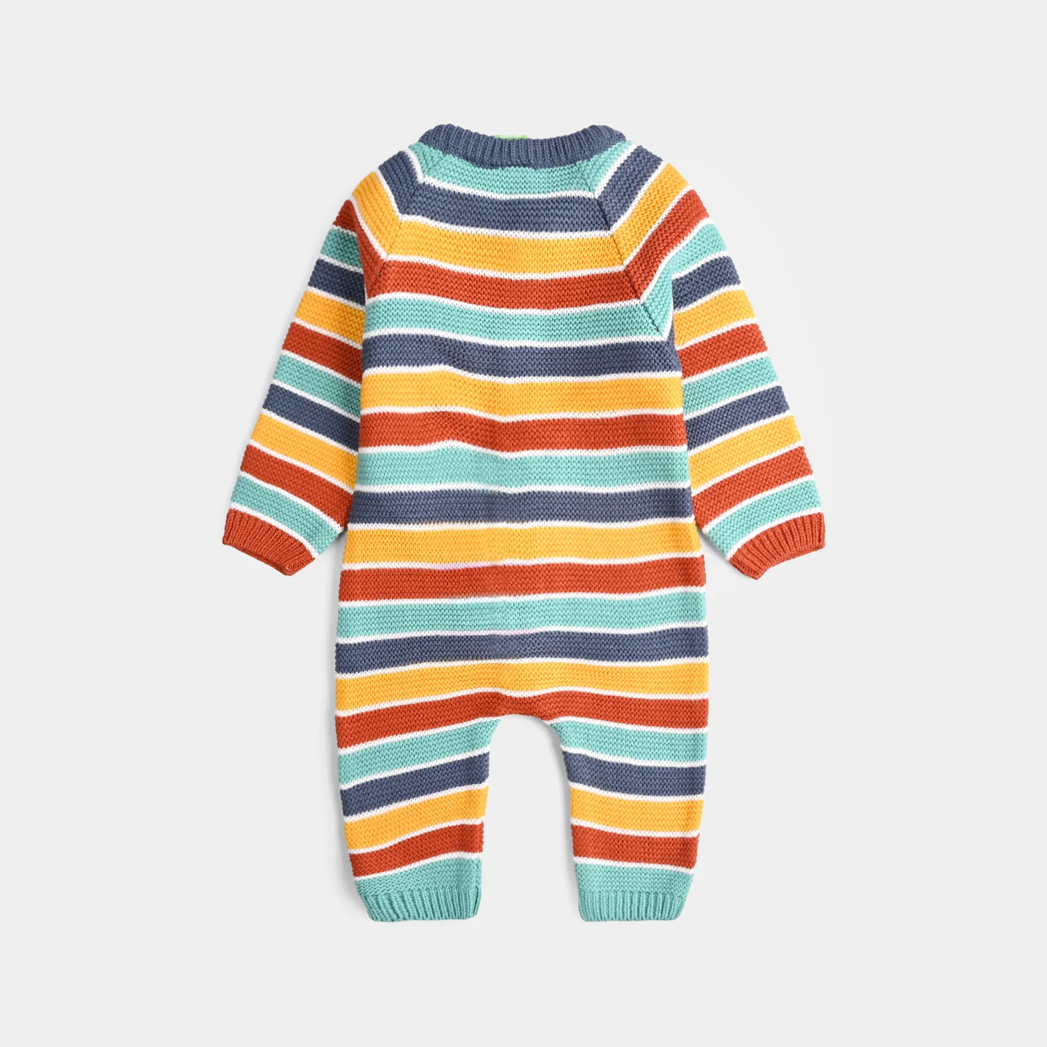 Infant Boys Acrylic Romper-Multi Stripe - Image 8