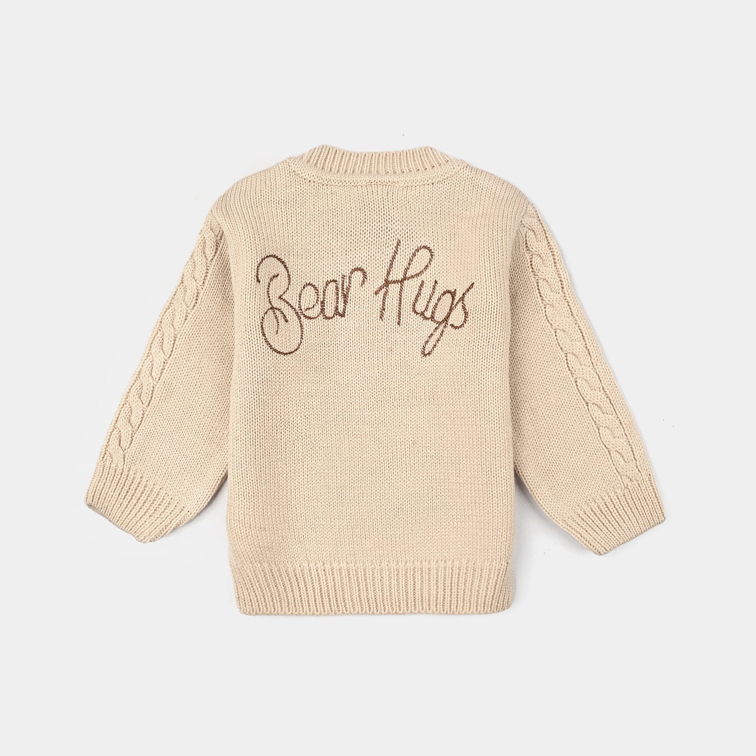 Infant Boys Acrylic Suit-Bear Hug-BEIGE - Image 6