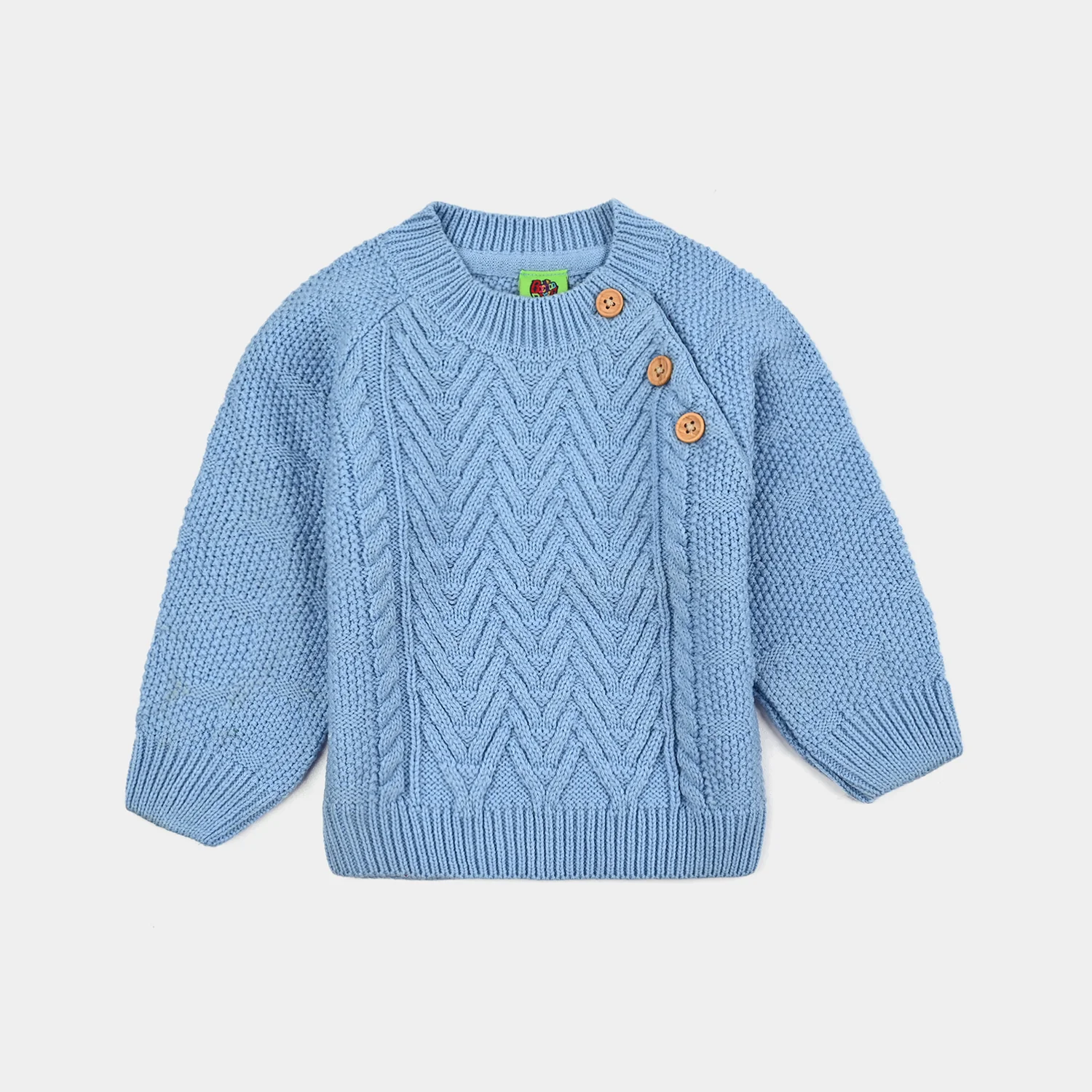 Infant Boys Acrylic Suit-Cabling - L.Blue - Image 3