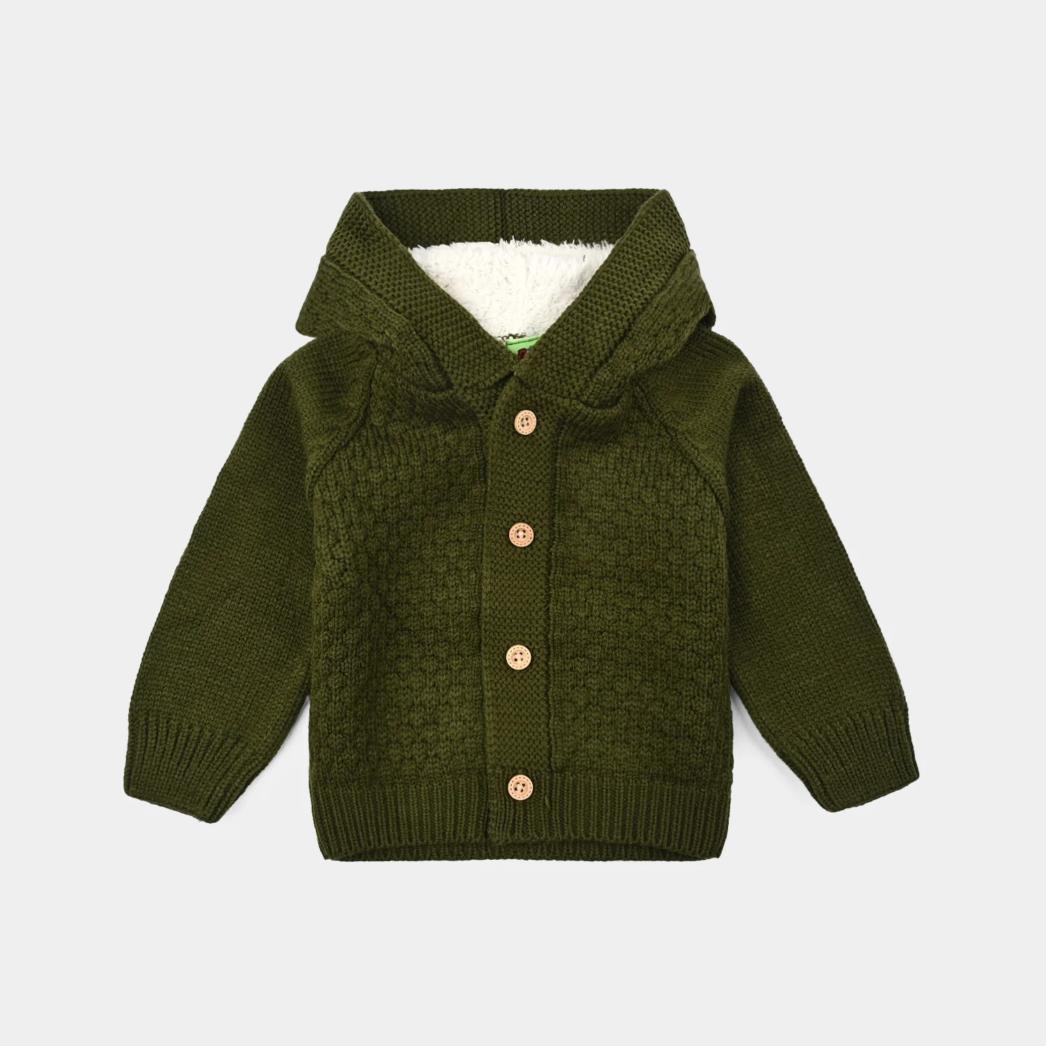 Infant Boys Acrylic Suit-Popcorn - Olive Green - Image 6