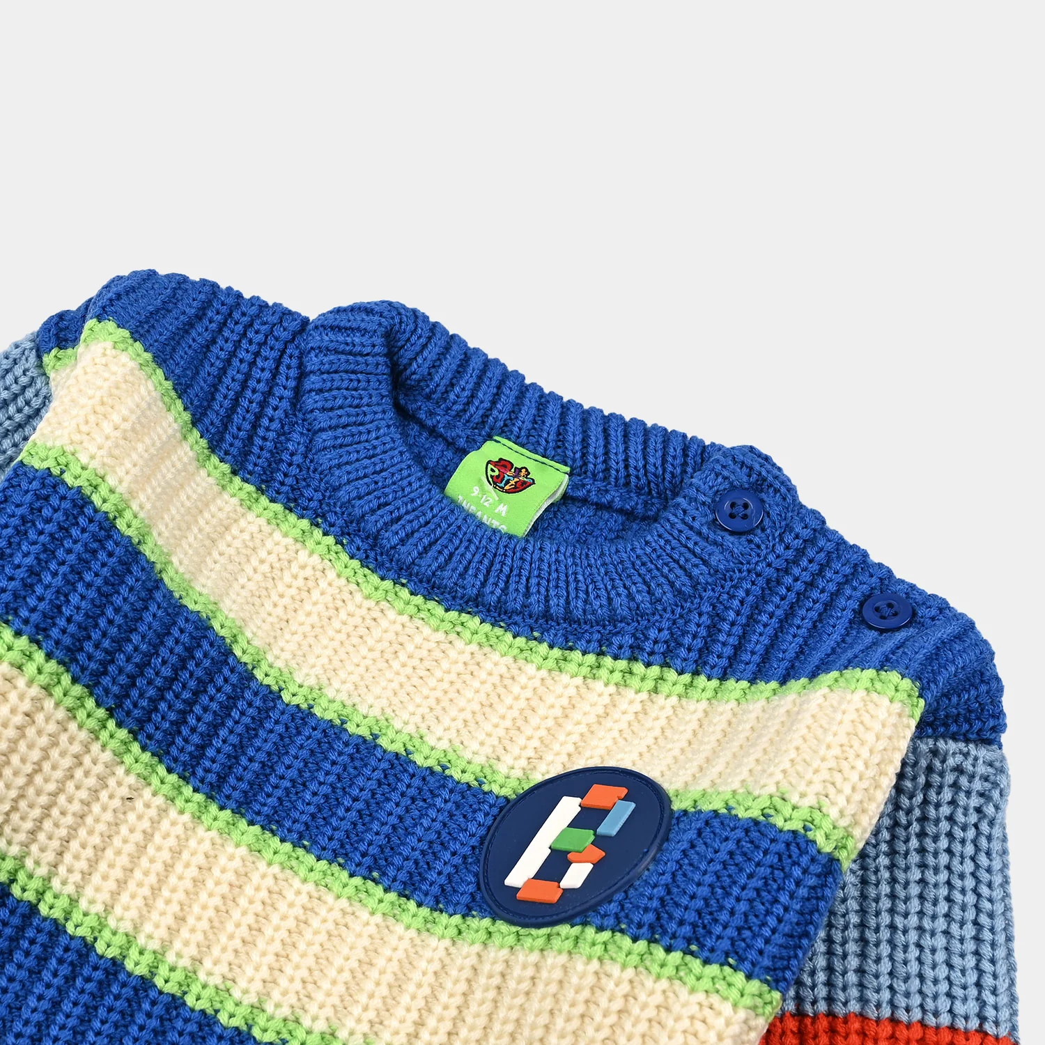 Infant Boys Acrylic Sweater-Best - Multi - Image 2