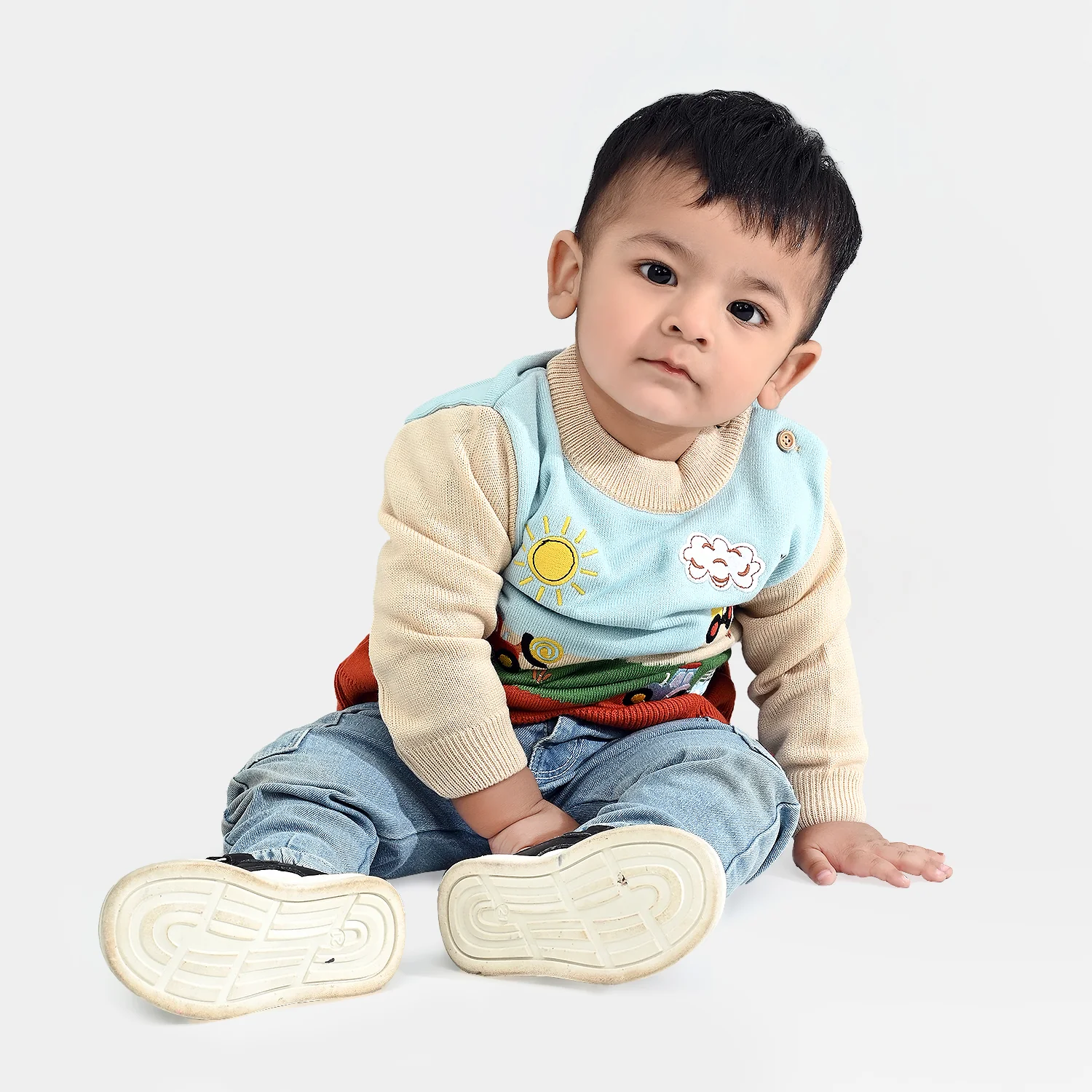 Infant Boys Acrylic Sweater-Elbrus-Multi - Image 2